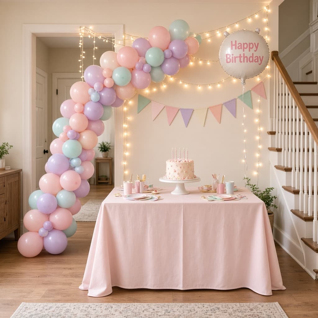 Birthday decoration setup